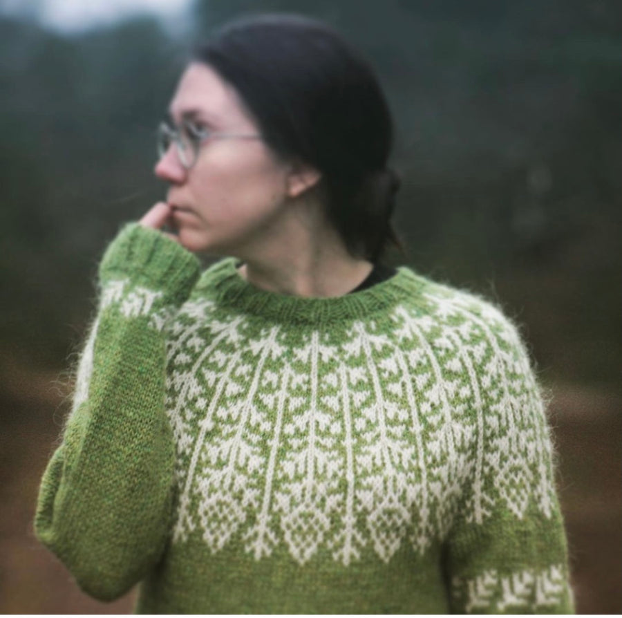 Ihtiriekkoknits - Metsänpeitto villapaita